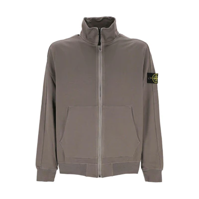 Stone Island Logo High-Neck Jacket Grey 801564952-V0092