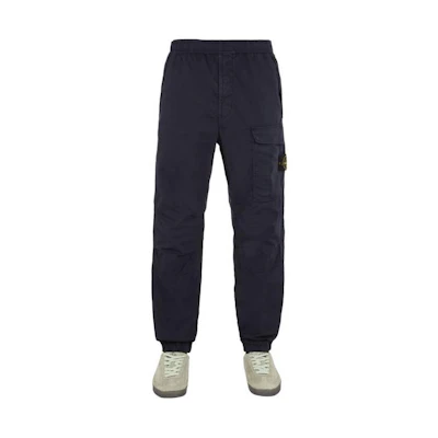 STONE ISLAND Logo High-Waist Loose Fit Casual Pants Navy Blue Men’s. 801530510-V0020
