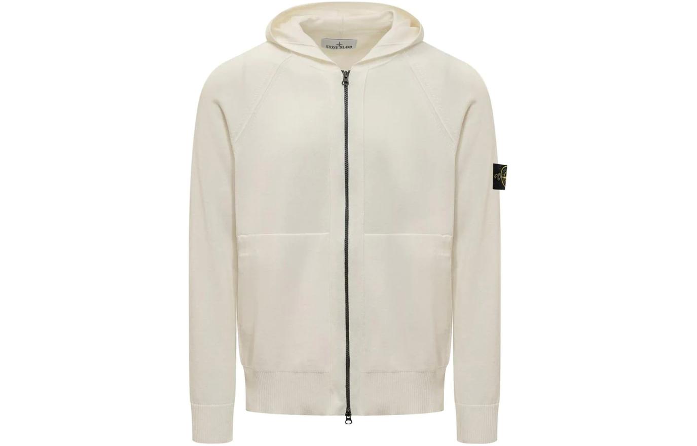 Stone Island Logo Hooded Casual Long-Sleeve Jacket Men’s Off-White 8015547B2-V0001