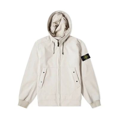 Stone Island Logo Hooded Lightweight Jacket Brown/Grey - 7315Q0122-V0092