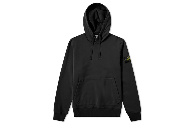 STONE ISLAND Logo Hoodie Black  Fall Collection. 741564151-V0029 圖 2