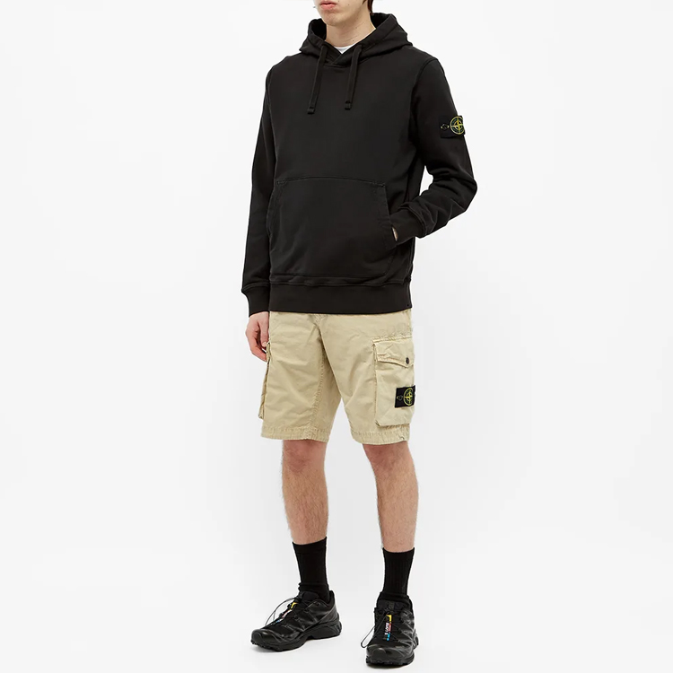 STONE ISLAND Logo Hoodie Black  Fall Collection. 741564151-V0029 圖 4