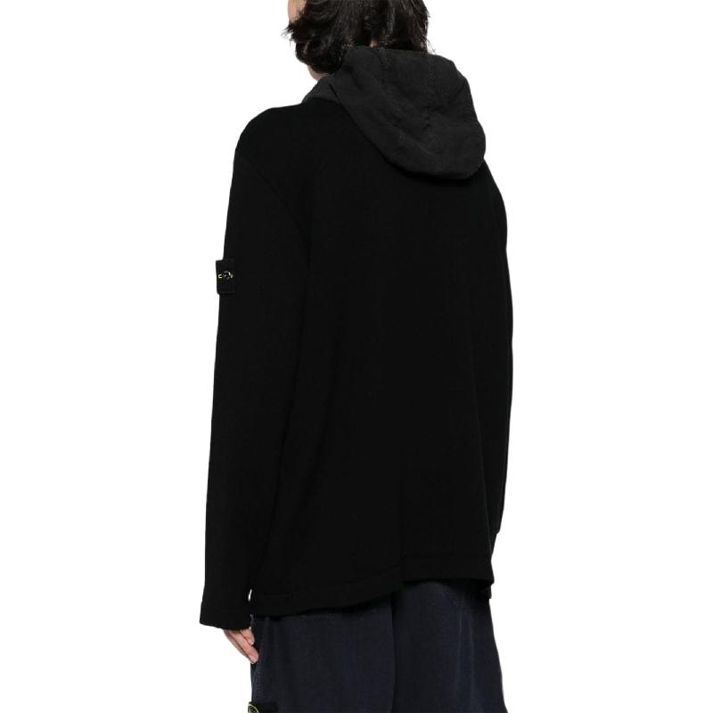 Stone Island Logo Hoodie Pullover Sweater  Black 8015510D3-V0029 圖 4