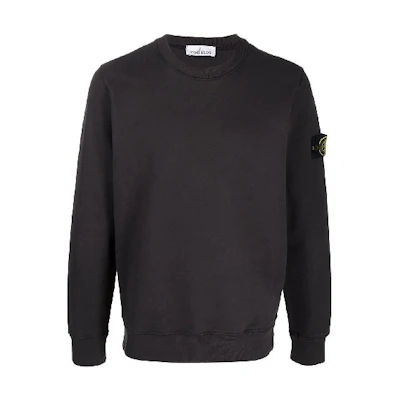 Stone Island Logo Long Sleeve Sweatshirt Men’s - Charcoal Grey 751563020-V0065