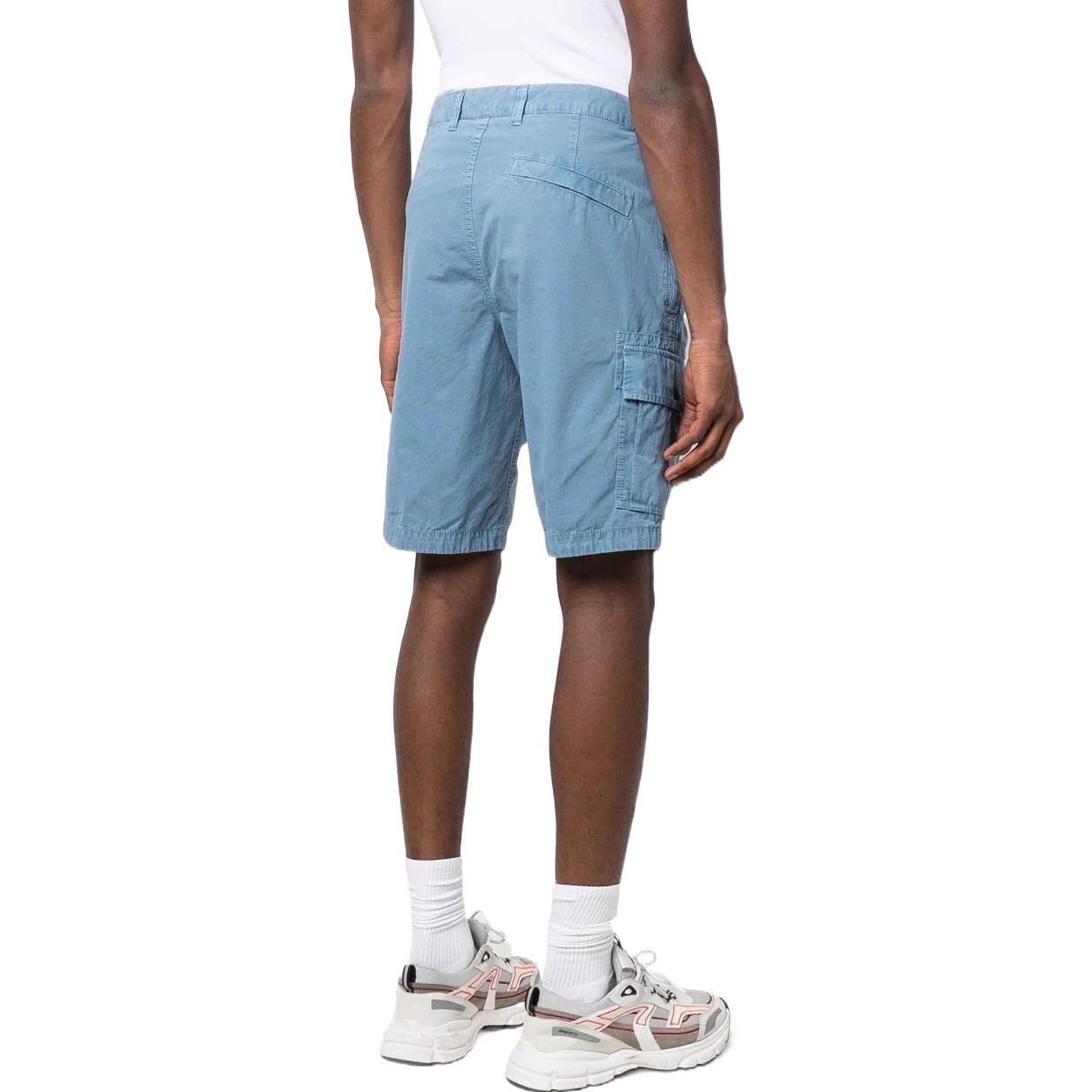 STONE ISLAND Logo Mid-Rise Cotton Casual Straight Shorts Men - Summer Style. 7615L11WA-V0146 圖 5