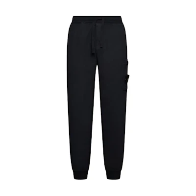 STONE ISLAND Logo Patch Black Jogger Knit Pants Men’s Casual Sportswear. 791562620-V0029