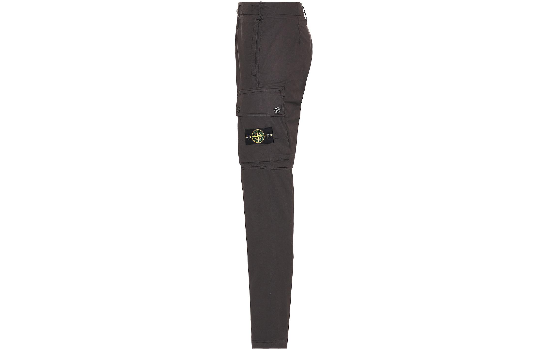 STONE ISLAND Logo Patch Cargo Pants Men’s Casual Black Grey. 771531410-V0065 圖 3