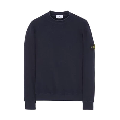 Stone Island Logo Patch Crewneck Sweatshirt Navy Blue 791561352-V0020