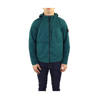 Stone Island Logo Patch Full-Zip Hoodie Jacket Green 781543310-V0053