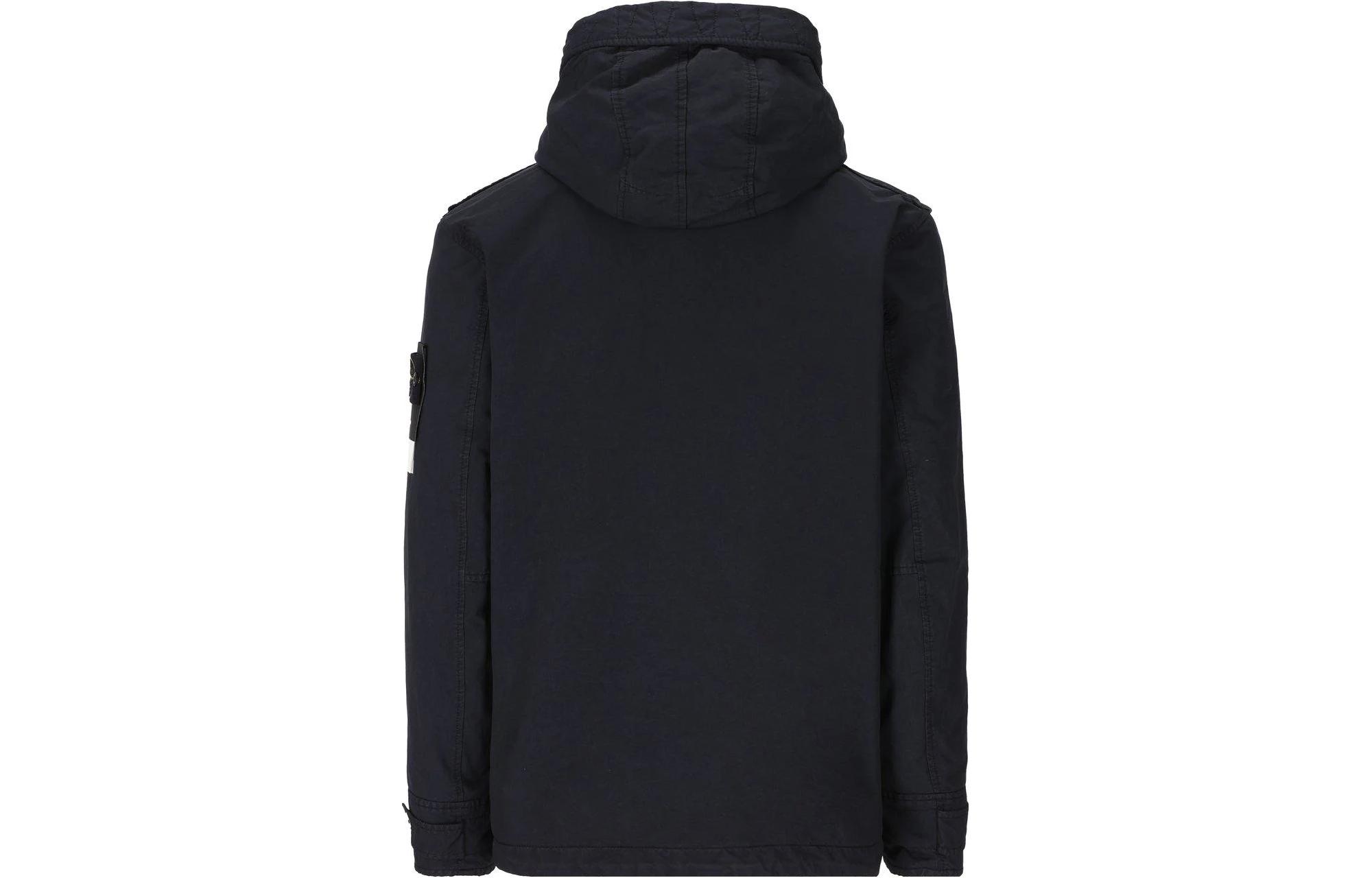 Stone Island Logo Patch Hooded Jacket Navy Blue Long Sleeve 791541349-V0020 圖 3