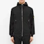 Shop Stone Island Logo Patch Jaket Zip Bertudung Hitam 721540927-V0029