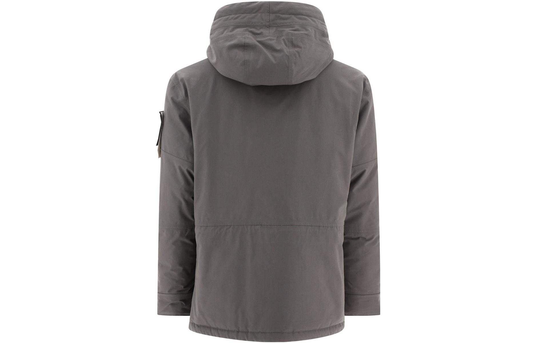 Stone Island Logo Patch Hoodie Long Sleeve Jacket Grey Jacket 7915420F1-V0067 圖 3