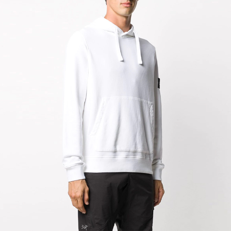 STONE ISLAND Logo Patch Hoodie Unisex White 731564120-V0001 圖 6