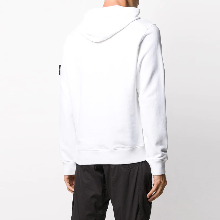 STONE ISLAND Logo Patch Hoodie Unisex White 731564120-V0001 圖 7