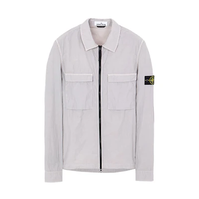 Stone Island Logo Patch Nylon Jacket Lavender Gray Outdoor Coat 721511102-V0064