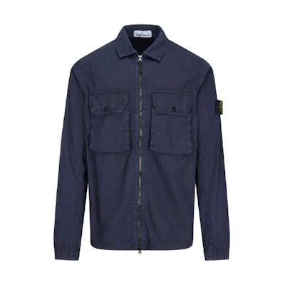 Stone Island Logo Patch Pocket Long Sleeve Jacket - Navy 7515113WN-V0120