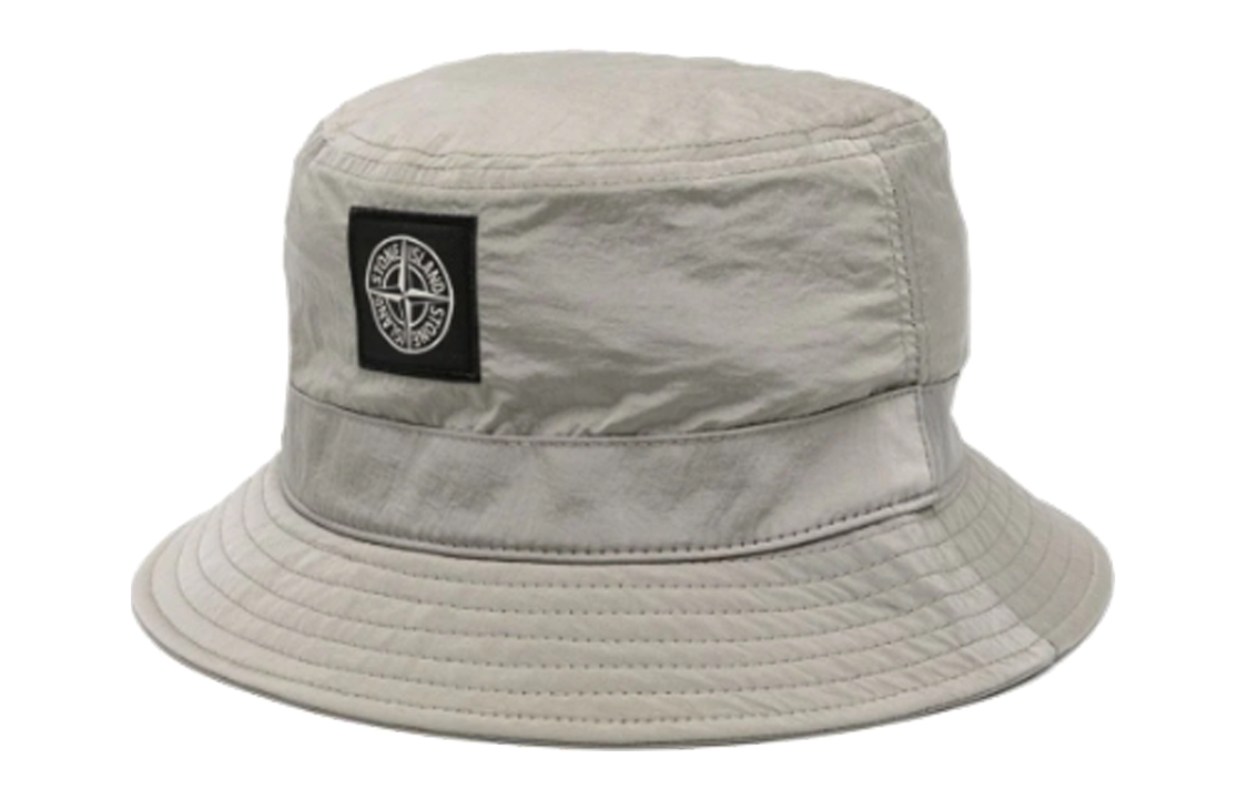 Stone Island Logo Patch Polyester Fisherman Hat Men’s Grey 801599376V0091