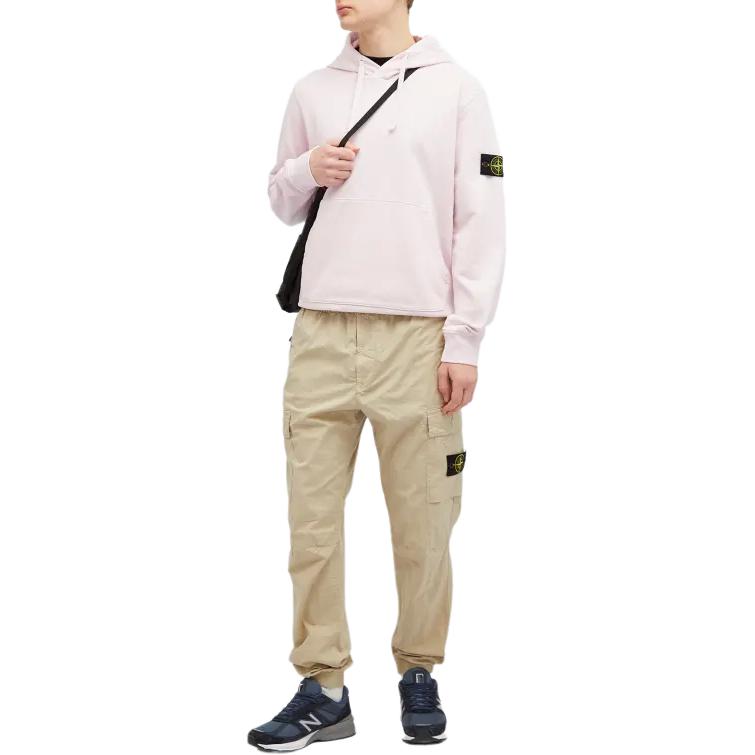 Stone Island Logo Patch Pullover Hoodie Unisex Pink 801564151-V0080 圖 3
