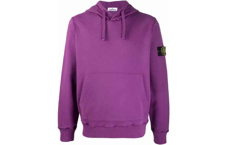 Stone Island Logo Patch Purple Hoodie 751564120-V0045