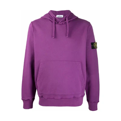 Stone Island Logo Patch Purple Hoodie 751564120-V0045