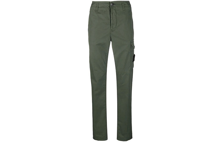 STONE ISLAND Logo Patch Solid Color Casual Cargo Pants for Men. 751531410-V0055 圖 2
