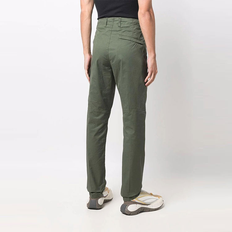 STONE ISLAND Logo Patch Solid Color Casual Cargo Pants for Men. 751531410-V0055 圖 4