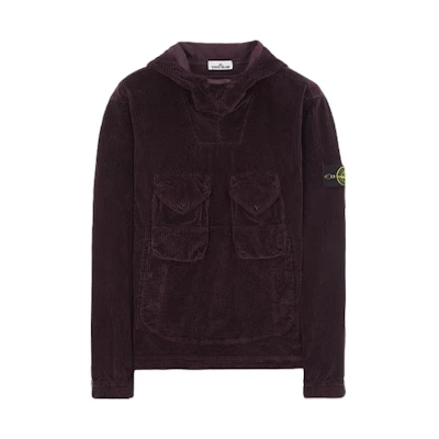 Stone Island Logo Patch Solid Color Hoodie Purple 791511611-V0011