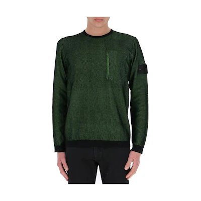Stone Island Logo Patch Sweatshirt Green 7419505A3-V0029