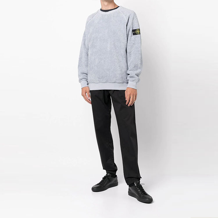 STONE ISLAND Logo Patch Terry Cloth Sweatshirt Men’s Grey 751560234-V0061 圖 3
