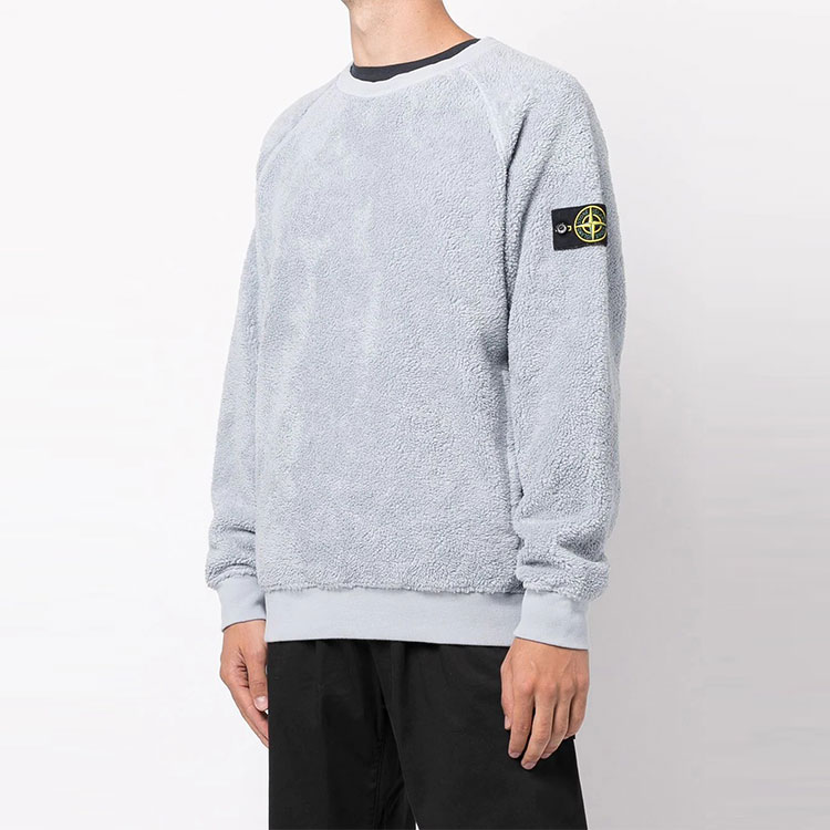 STONE ISLAND Logo Patch Terry Cloth Sweatshirt Men’s Grey 751560234-V0061 圖 4