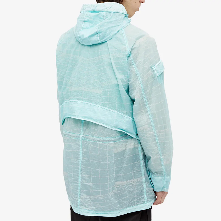 Purchase ストーンアイランド ロゴパッチ トランスルーセント フードジャケット グリーン 741542999-V0044