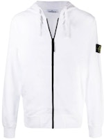 Stone Island Logo Patch Zip-Up Hoodie White Unisex Spring Autumn Casual Wear 741564251-V0001 Stone Island Logo Patch Zip-Up Hoodie White Unisex Spring Autumn Casual Wear 741564251-V0001
