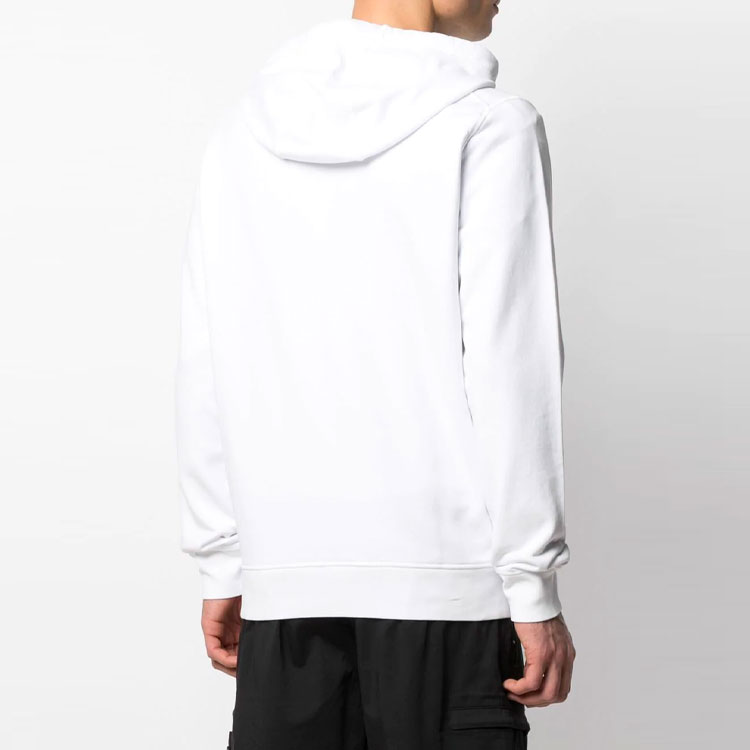 Shop Sudadera con Capucha Cremallera Stone Island Blanca Unisex Primavera Otoño Casual. 741564251-V0001