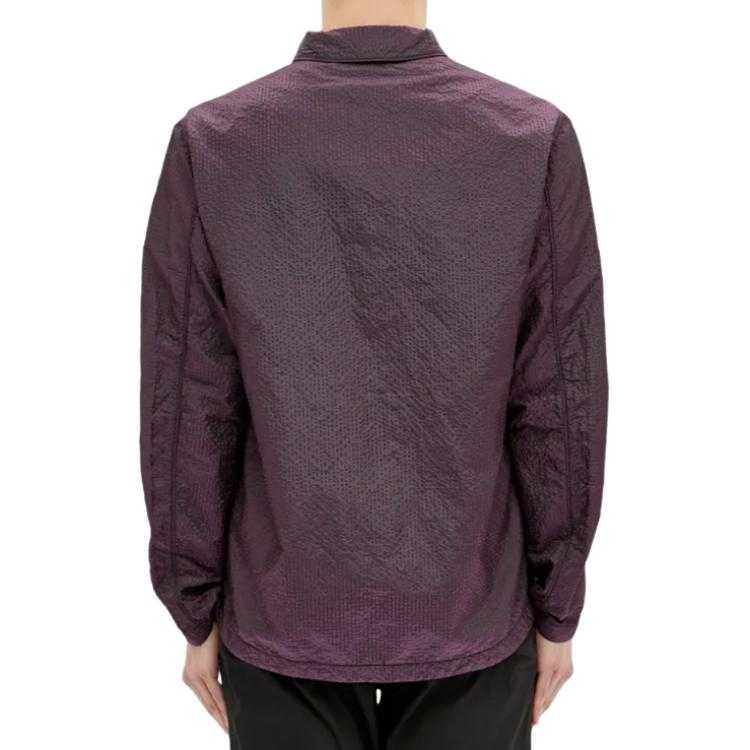 Stone Island Logo Patch Zip-Up Jacket  Purple Long Sleeve Outerwear 731511534-V0129 圖 5