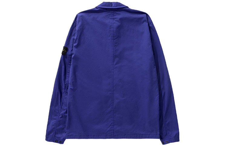 STONE ISLAND Logo Pocket Jacket Blue  Stylish Outerwear. 761512619-V0022 圖 3