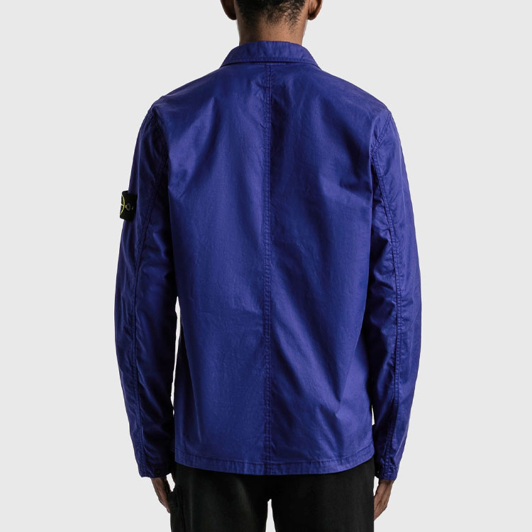 STONE ISLAND Logo Pocket Jacket Blue  Stylish Outerwear. 761512619-V0022 圖 6