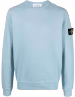 STONE ISLAND Logo Print Crewneck Loose Fit Long Sleeve Sweatshirt Light Blue Men 791562420-V0041 STONE ISLAND Logo Print Crewneck Loose Fit Long Sleeve Sweatshirt Light Blue Men 791562420-V0041