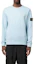 Order STONE ISLAND Logo Print Crewneck Loose Fit Long Sleeve Sweatshirt Light Blue Men 791562420-V0041
