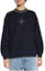 Shop STONE ISLAND Logo Print Crewneck Pullover Lengan Panjang Pria Biru 791560778-V0020