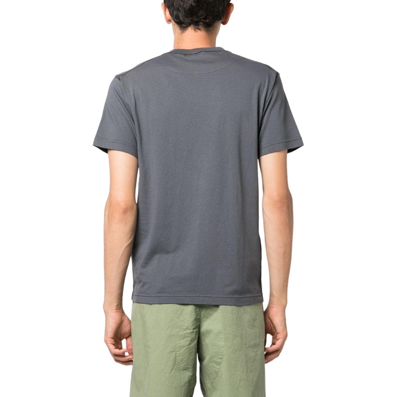STONE ISLAND Logo Print Crewneck Short Sleeve T-Shirt Men Grey White 791523757-V0062 圖 4