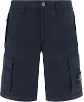 STONE ISLAND Logo Print Navy Blue Relaxed Fit Casual Shorts for Men. 8015L1110-A0020 STONE ISLAND Logo Print Navy Blue Relaxed Fit Casual Shorts for Men. 8015L1110-A0020