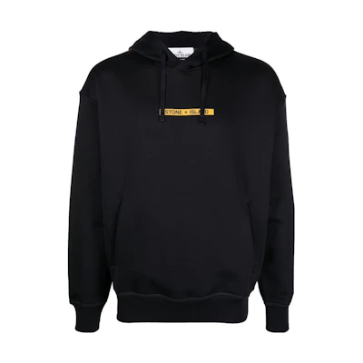 Stone Island Logo Printed Long Sleeve Hoodie for Men 771560335V0020