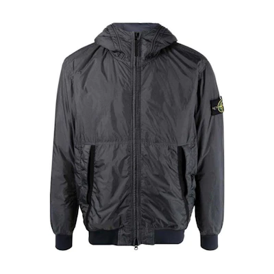 STONE ISLAND Logo Printed Zip-Up Hoodie Jacket Men’s Grey. 791540823-V0062