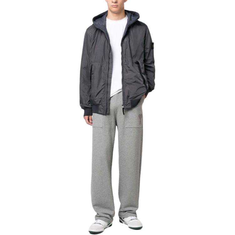STONE ISLAND Logo Printed Zip-Up Hoodie Jacket Men’s Grey. 791540823-V0062 圖 3