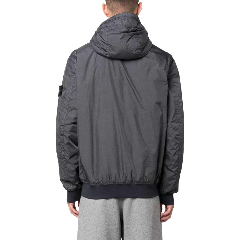STONE ISLAND Logo Printed Zip-Up Hoodie Jacket Men’s Grey. 791540823-V0062 圖 4