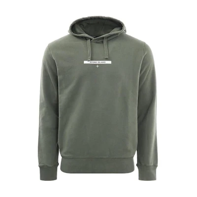 Stone Island Logo Pullover Hoodie Green Long Sleeve Sweater 751565685-V0055