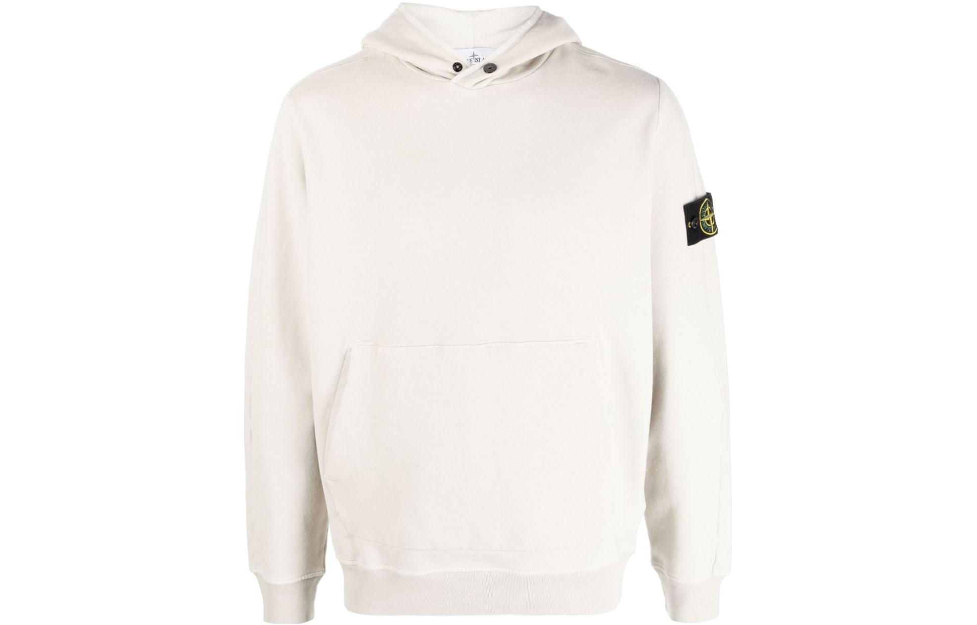 Stone Island Logo Pullover Hoodie Off-White 791561252-V0097
