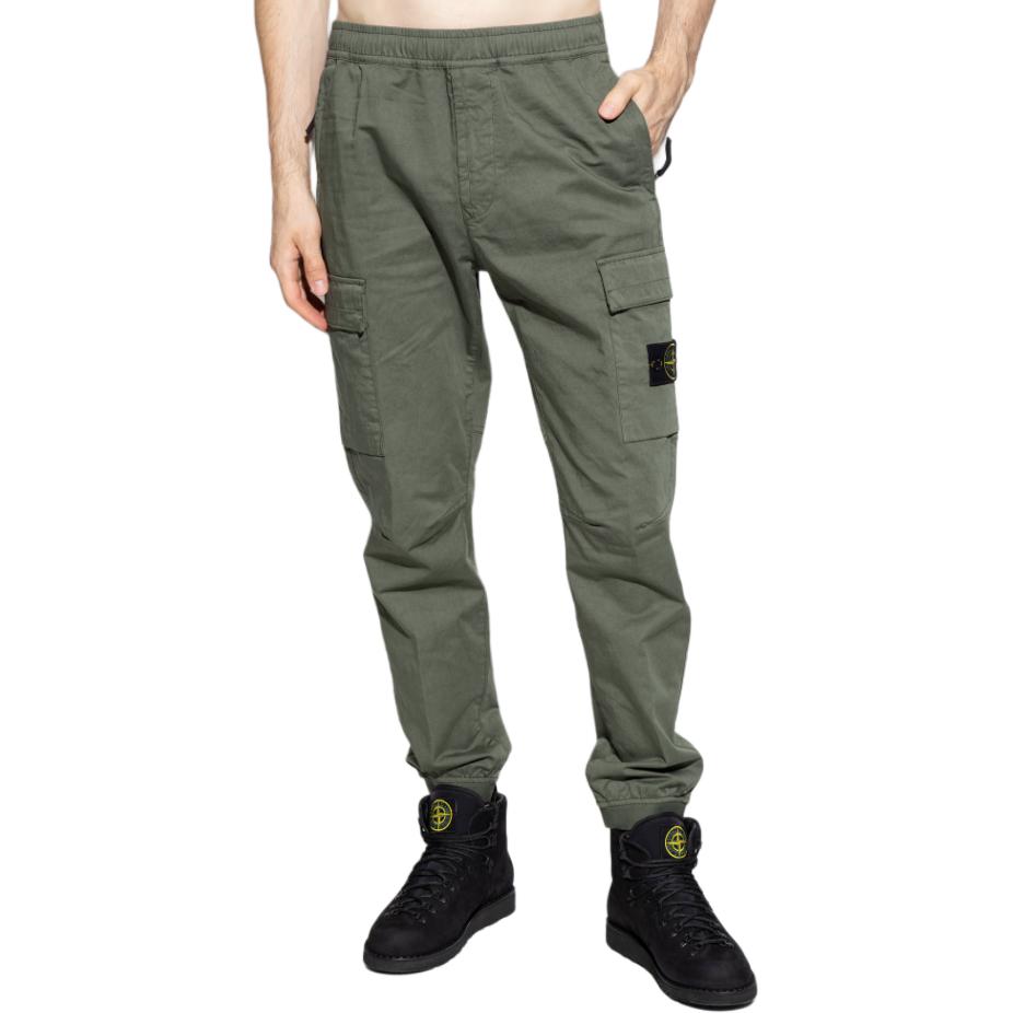 Purchase STONE ISLAND 徽標修身錐形休閒長褲 男士 綠色 811531314-V0059