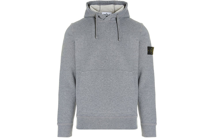 Stone Island Logo Solid Color Sweatshirt Grey 751564120-V0M64