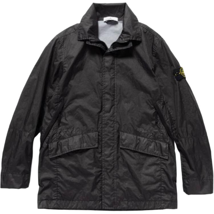 Stone Island Logo Stand Collar Jacket Men’s Black 741540423-V0029